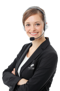 woman with headset